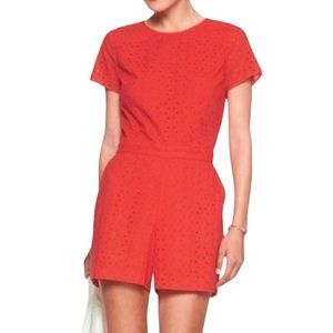 Banana Republic Red Eyelet Romper